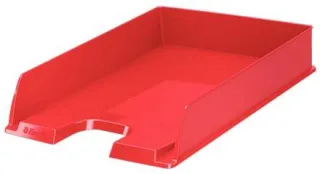 Esselte Europost Vivida Bandeja Portadocumentos - Formato Vertical - A4 - Espacio para Etiqueta Identificativa - Color Rojo · Pack de 10 uds.