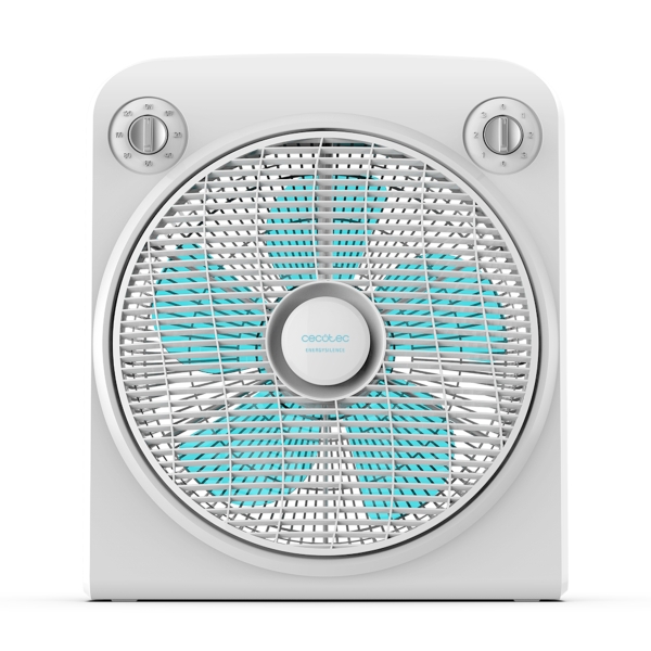 Cecotec EnergySilence 6000 Power Box Ventilador de Suelo con 5 Aspas - 50W - Funcionamiento Silencioso - Rejilla Giratoria Multidireccional - Temporizador Programable - 3 Velocidades - Color