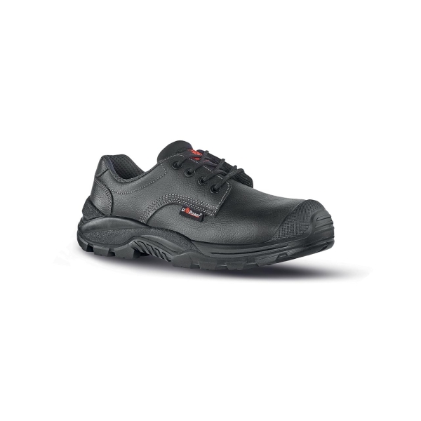 Upower Lynx S Calzado de Seguridad - Talla 35 - Empeine Piel Flor, Puntera Composite, Hidrofugos, Antideslizantes, Antiperforacion, Proteccion S3S FO SR - Color Negro