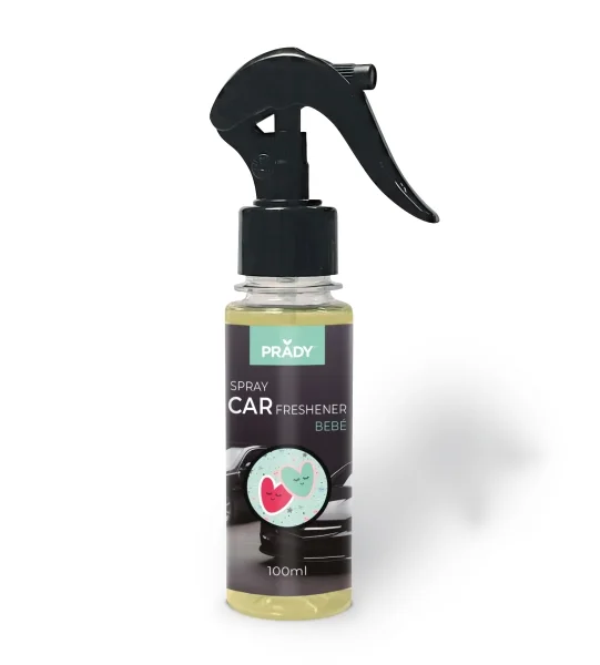 Prady Ambientador Coche Bebe - Frasco de 100 ml - Spray Pulverizador