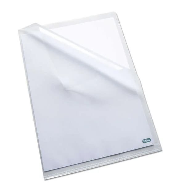 Elba Pack de 10 Dossieres Uñero Standard Folio PP 140 Μicras - Resistente y Duradero - Acabado Piel de Naranja Transparente
