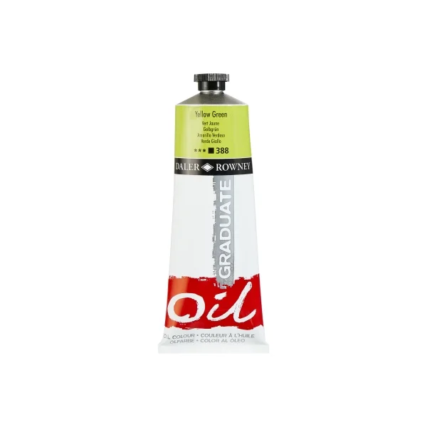 Daler Rowney Graduate Pintura al Oleo - Tubo de Aluminio - 220ml - Color Amarillo Verde