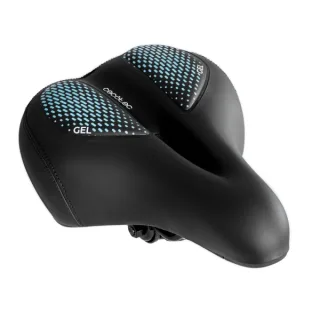 Cecotec DrumFit SitBike Sillin para Bicicletas - Ultra Comodo - Hendidura Central - Compatible con Riel de 7mm y Tubo de 23mm - Amortiguadores Integrados - 27.5x20x13.5cm - Color Negro