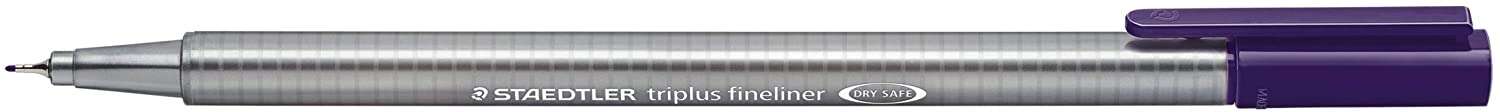 Staedtler Triplus Fineliner 334 Rotulador de Punta Fina - Trazo de 0.3mm - Tinta Base de Agua - Color Violeta Rojizo · Pack de 10 uds.
