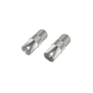 Hama Essential Set de Adaptadores para Cable de Antena - Coaxial Hembra a F Hembra - Coaxial Macho a F Hembra - Color Plata