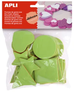 Apli Formas Goma Eva Multicapa 25 U - Material de Alta Calidad - Multicolor - Facil de Cortar y Pegar · Pack de 5 uds.