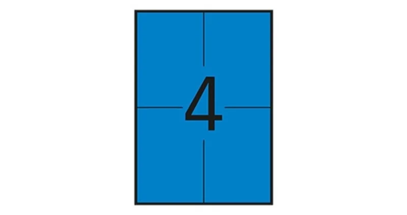 Apli Etiquetas Azules Permanentes 105.0 x 148.0mm 20 Hojas