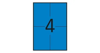 Apli Etiquetas Azules Permanentes 105.0 x 148.0mm 20 Hojas