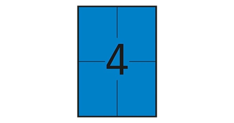 Apli Etiquetas Azules Permanentes 105.0 x 148.0mm 20 Hojas