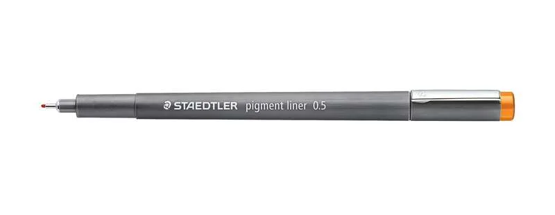Staedtler Pigment Liner 308 Rotulador Calibrado - Trazo 0.5mm - Secado Rapido - Color Marron Claro · Pack de 10 uds.