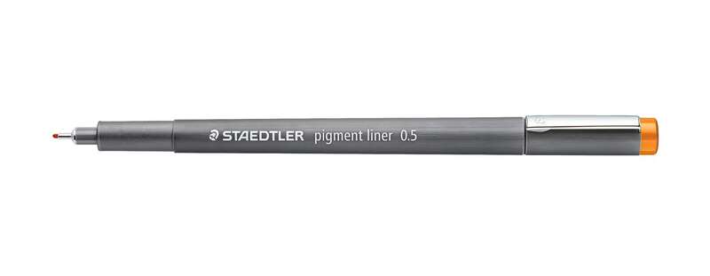 Staedtler Pigment Liner 308 Rotulador Calibrado - Trazo 0.5mm - Secado Rapido - Color Marron Claro · Pack de 10 uds.