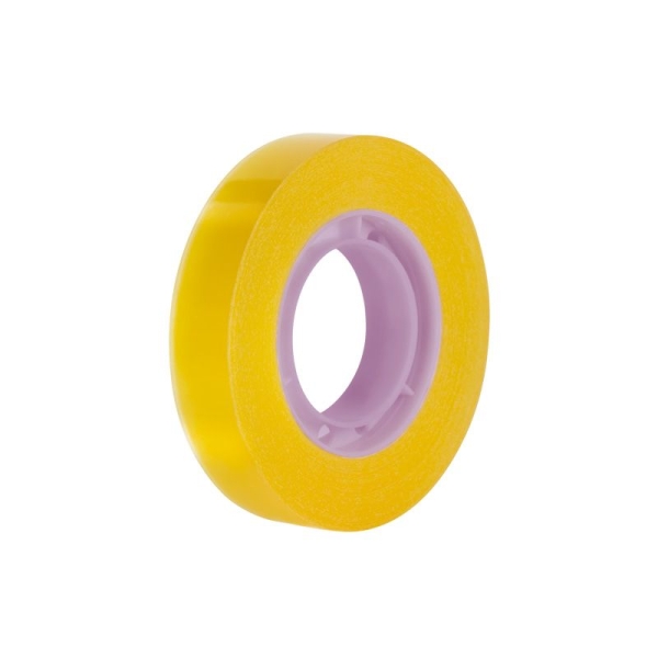 Milan Cinta Adhesiva Transparente - Medidas 12mm x 33m - Color Amarillo Transparente · Pack de 12 uds.