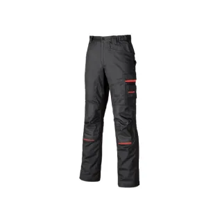 Upower Nimble Pantalon de Trabajo en Sarga de Polialgodon - Talla 44 - Multiples Bolsillos, Refuerzos en Rodilleras, Cintura Elastica, Proteccion DPI1, Cierre Cremallera y Boton Resistente -