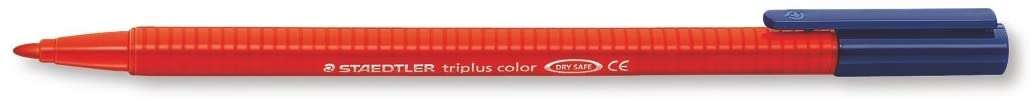 Staedtler Triplus Color 323 Rotulador de Punta Fina - Trazo 1mm Aprox - Tinta Base de Agua - Color Rojo · Pack de 10 uds.