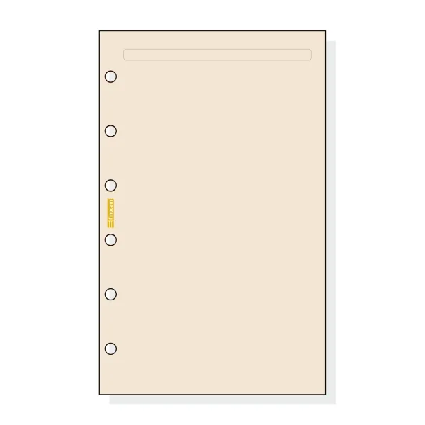Finocam C343 Notas de Recambio para Agendas Classic - Liso - Formato 603 - 79x127x5mm - Color Crema