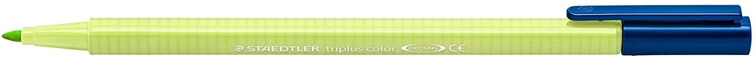 Staedtler Triplus Color 323 Rotulador de Punta Fina - Trazo 1mm Aprox - Tinta Base de Agua - Color Verde Lima · Pack de 10 uds.