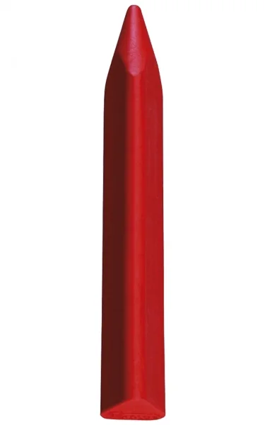 Jovi Triwax Estuche de 12 Ceras - Triangulares - No Manchan - Resistentes - Trazo Suave - Facil Agarre - Apto para Sacapuntas - Libre de Alergenos - Color Rojo