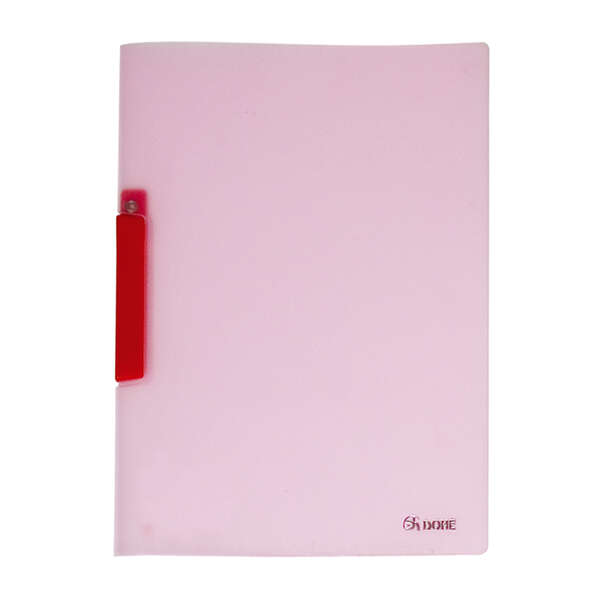 Dohe Dossier con Pinza Pivotante Tamaño A4 - Fabricado en Polipropileno Translucido de 450 Micras - Color Rosa · Pack de 8 uds.