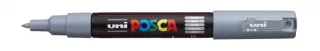 Posca PC-1M Marcador de Pintura - Punta Conica 0.7mm - Tinta Base al Agua - Resistente a la Luz - Color Gris · Pack de 6 uds.