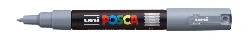 Posca PC-1M Marcador de Pintura - Punta Conica 0.7mm - Tinta Base al Agua - Resistente a la Luz - Color Gris · Pack de 6 uds.