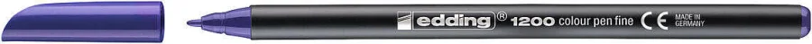 Edding 1200 Rotulador - Punta Redonda - Trazo 1mm - Tinta con Base de Agua - Color Violeta · Pack de 10 uds.