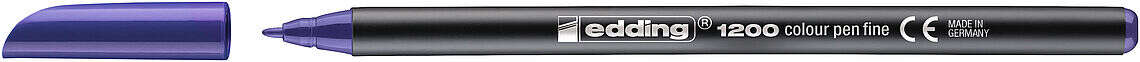Edding 1200 Rotulador - Punta Redonda - Trazo 1mm - Tinta con Base de Agua - Color Violeta · Pack de 10 uds.