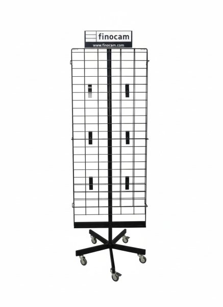 Finocam Expositor Vacio de Pie Metalico para Calendarios - 5 ruedas - Giratorio - Color Surtidos