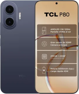 TCL P80 5G Smartphone 6,83" - 8GB - 256GB - Camara 50MP - Bateria 5000mAh - Color Azul Medianoche
