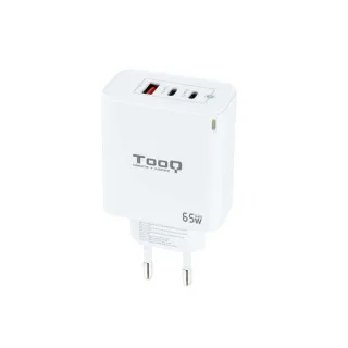 TOOQ Cargador pared GAN 2xUSB-C 1xUSB-A 45W+20W