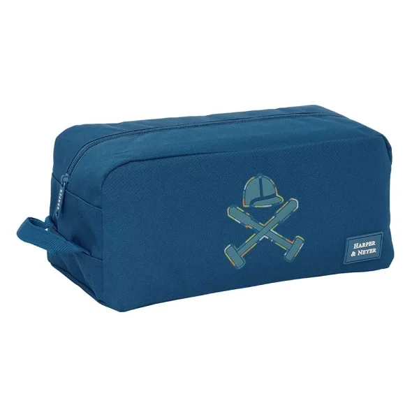 Safta Harper and Neyer Zapatillero - Asa Lateral - 9L - Facil Transporte - 340x180x150mm - Color Azul Marino