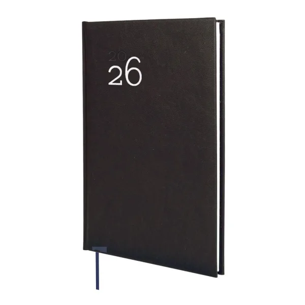 Finocam Dynamic Milano Agenda Profesional - Anual 2026 - Tapa Dura Acolchada - Formato Y11 - 168x19x245mm - Semana Vista en Vertical - Color Negro
