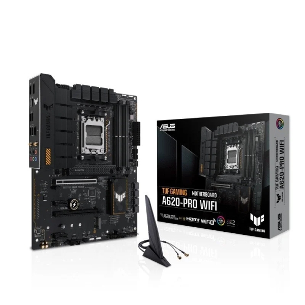 Asus TUF Gaming A620-PRO WIFI Placa Base AM5 Wi-Fi 6, Bluetooth, M.2, SATA III, PCIe, USB-A, USB-C, RJ-45, HDMI - Factor de forma ATX