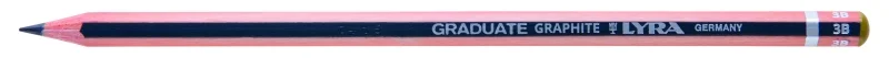 Lyra Graduate Lapiz de Grafito - Hexagonal - Graduacion 3B - Color Gris Oscuro · Pack de 12 uds.
