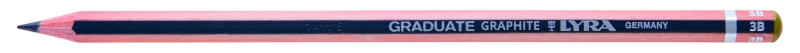 Lyra Graduate Lapiz de Grafito - Hexagonal - Graduacion 3B - Color Gris Oscuro · Pack de 12 uds.