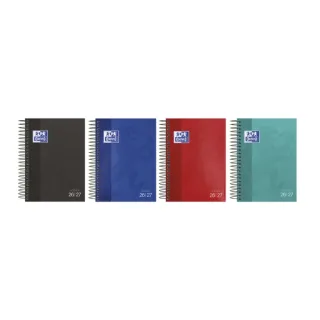 Oxford School Agenda Escolar con Espiral - Catalan - Tapa Extradura - Formato Octavo - Dia Pagina - Acabado Brillante - Colores Surtidos · Pack de 8 uds.