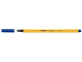 Stabilo Point 88 Rotulador de Punta Fina de Fibra - Trazo de 0.4 mm - Tinta con Base de Agua - Color Azul Oscuro · Pack de 10 uds.