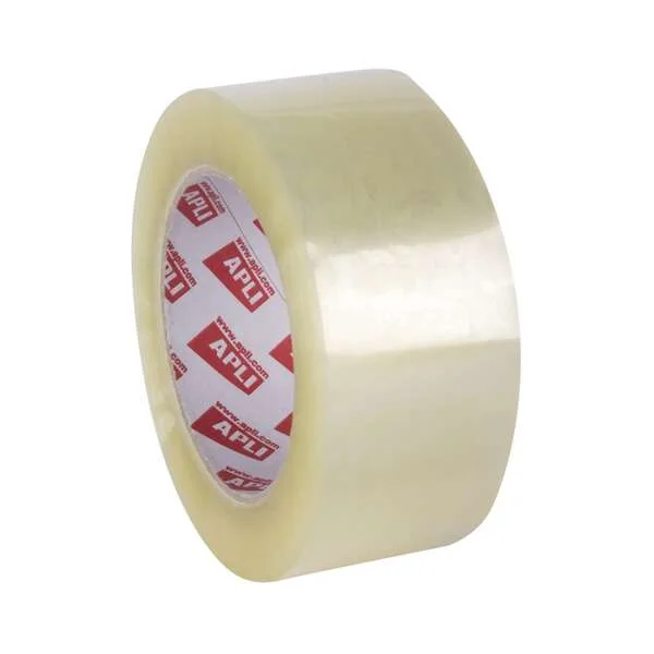 Apli Rollo de Precinto Acrilico 48mm x 132m 25 µm - Fabricado en Polipropileno - Transparente · Pack de 36 uds.