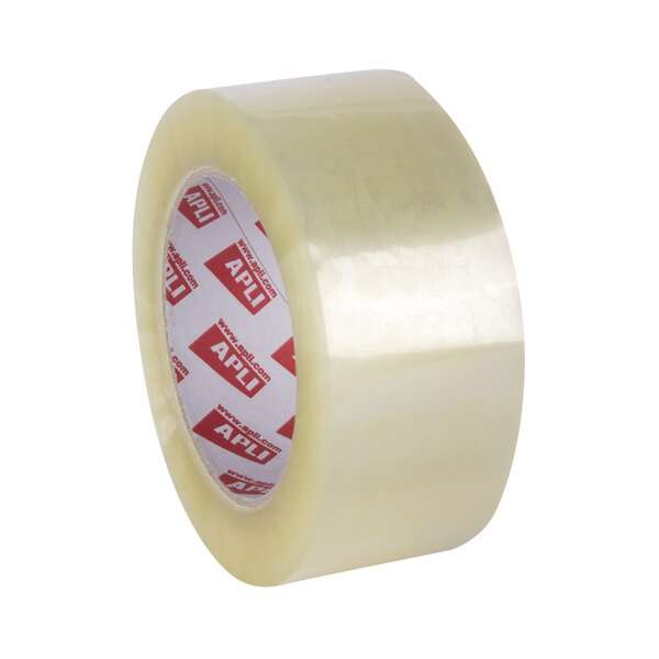 Apli Rollo de Precinto Acrilico 48mm x 132m 25 µm - Fabricado en Polipropileno - Transparente · Pack de 36 uds.