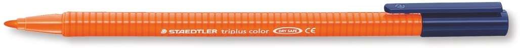 Staedtler Triplus Color 323 Rotulador de Punta Fina - Trazo 1mm Aprox - Tinta Base de Agua - Color Naranja · Pack de 10 uds.