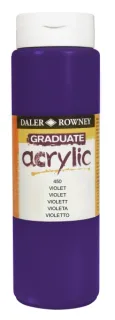 Daler Rowney Graduate Pintura Acrilica - Botella de Plastico - 500ml - Color Violeta