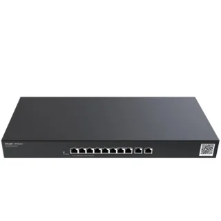 Ruijie RG-EG310GH-E Router - Montaje en Rack 1U - 10 Puertos - Velocidad hasta 1.5Gbps - Capacidad hasta 300 Usuarios - Gestion en la Nube - Color Negro