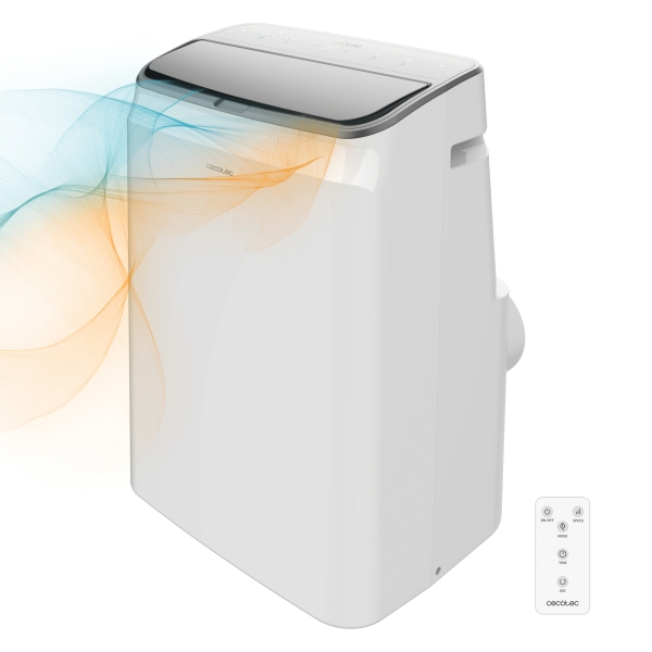 Cecotec ForceClima 1460 Aire Acondicionado Portatil - 1340W - 3500 Frigorias - 14000 BTU - Bomba de Calor - Silencioso - Cobertura hasta 30m2 - Eficiencia Energetica A - Color Blanco