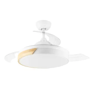 Orbegozo CP 136105 Ventilador de Techo Elegance Ventilador de Techo con Diseño Elegante y Funcionalidad Optima - Aspas Retractiles - Motor DC Silencioso - Iluminacion LED y Sistema Reversibl