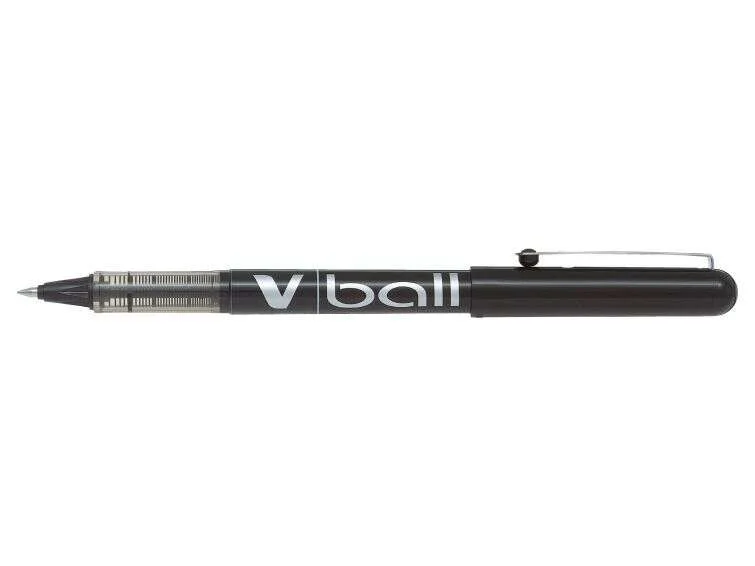 Pilot Boligrafo de tinta liquida V Ball 05 Rollerball - Punta de bola redonda 0.5mm - Trazo 0.3mm - Color Negro · Pack de 12 uds.