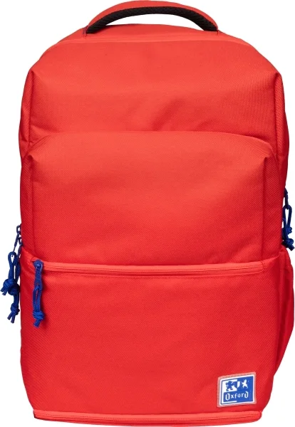 Oxford +LB B-Out Mochila Escolar - Compartimento Isotermico - Cremallera Expandible - Tirantes Acolchados y Ajustables - Tamaño 42x30x15-20cm - Color Rojo