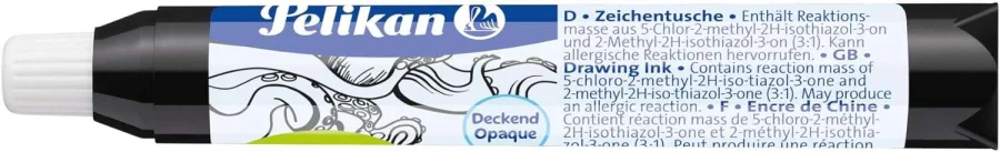 Pelikan Tinta China Pipeta - Ideal para Dibujo y Caligrafia - Resistente al Agua - Secado Rapido - Color Negro