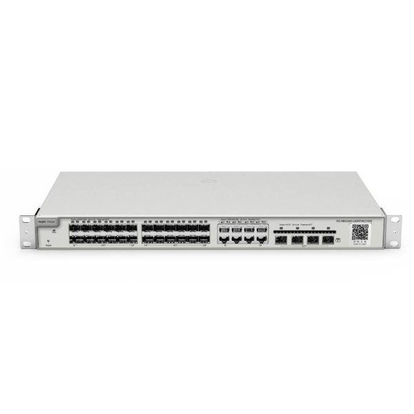 Ruijie RG-NBS3200-24SFP/8GT4XS Switch Gestionado en Capa 2 - Montaje en Rack 1U - 8 Puertos Ethernet hasta 1Gbps - 24x SFP hasta 1Gbps - 4x SFP+ hasta 10Gbps - Carcasa de Acero - Color Acero