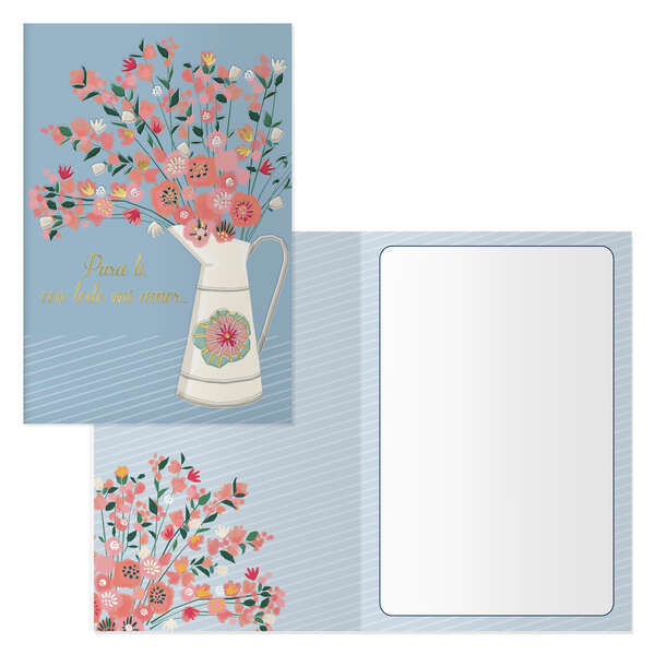 Dohe Pack de 6 Tarjetas de Felicitacion de San Valentin - 11.5x17cm - Impresas a Todo Color - Estampaciones con Pelicula de Color - Estampacion en Seco - Papel Offset Blanco de 300gr - Inclu