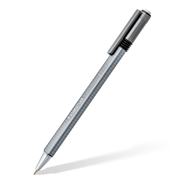 Staedtler Triplus Micro 774 Portaminas 0.5mm - Diseño Triangular Ergonomico - Punta de Metal Retractil - Goma de Borrar Extralarga · Pack de 10 uds.