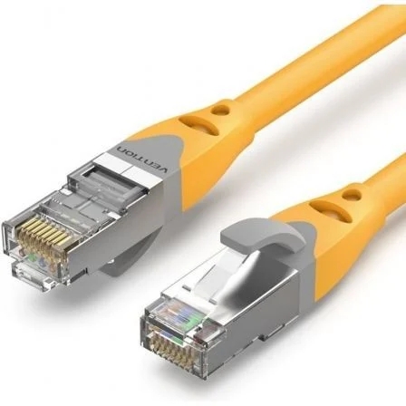 Vention Cable de Red Cat.6a SFTP - Longitud 40m - Velocidad hasta 10Gbps - 27AWG - Cubierta de PVC - Blindaje Multicapa - Color Amarillo